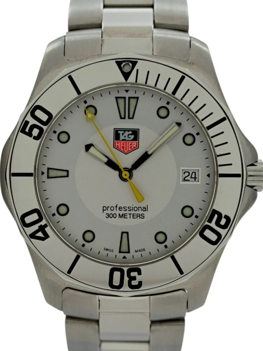 Men's 39mm Tag Heuer Aquaracer 300M Silver Dial Swiss Made Watch! Ref: WAB1111!